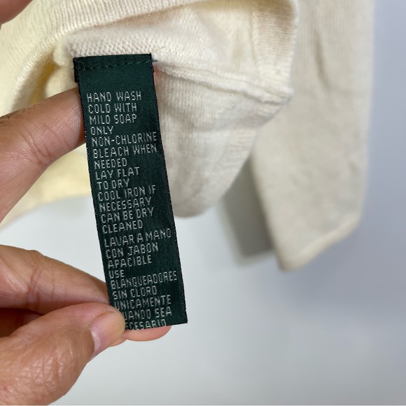 Luaren Ralph Lauren Women Sweater Top Size L Color Off White - Picture 5 of 11